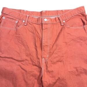 LEVI'S 569 LOOSE FIT Orange DENIM SHORTS‎ MENS SIZE 42